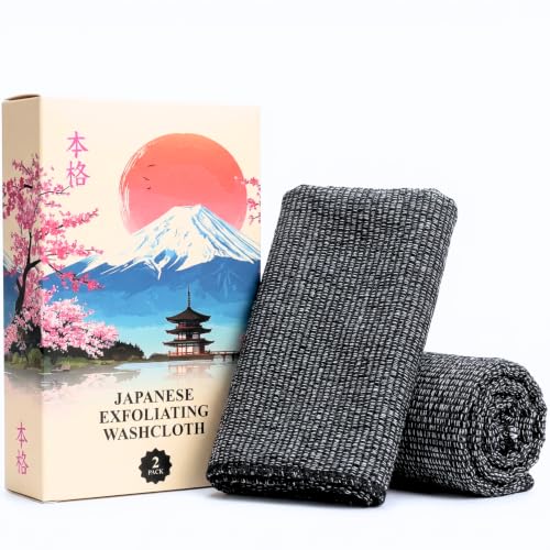 HOLOU Japanese Exfoliating Washcloth - 120cm Dual-Sided Back Scrubber