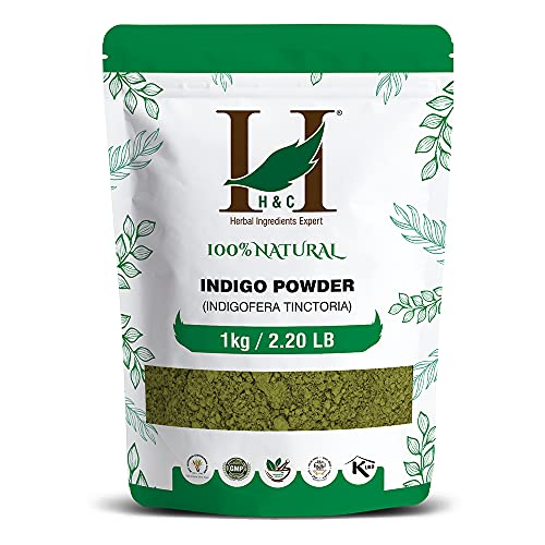H&C 100% Natural Indigo Powder for Hair - 1 KG Pure Herbal Hair Color