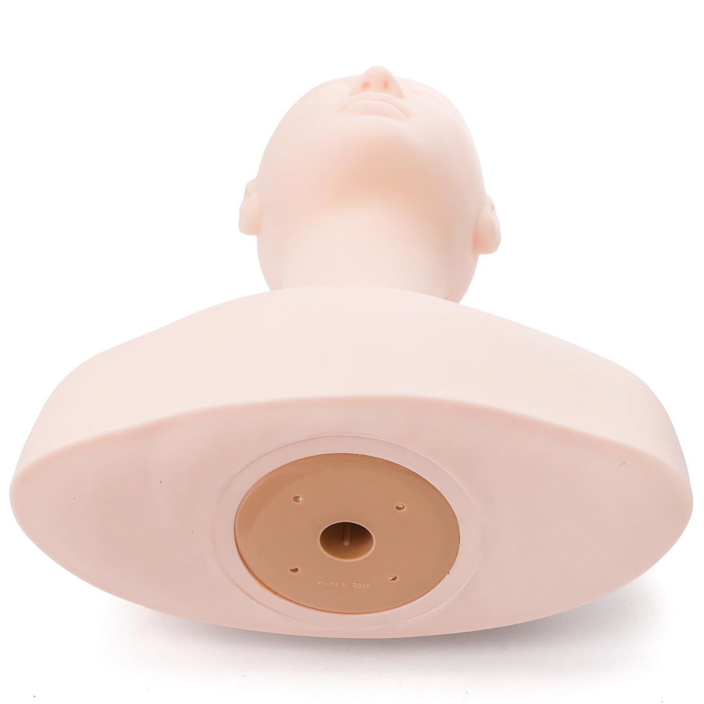 Dicunoy Esthetics Mannequin Head with Shoulder, Soft PVC Human Hair Mannequin Head for Makeup, Facial Techniques, Massage, Lash Extensions Practice, Wig Display, Salons Cosmetology School
