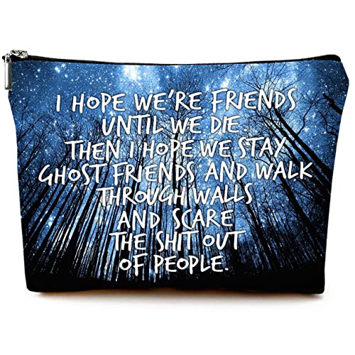 Givotin Canvas Makeup Bag for Purse, Waterproof Travel Cosmetic Pouch