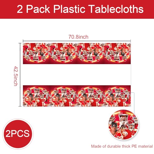2-Pack Kansas Disposable Tablecloths for Birthday Parties - 70"x42"