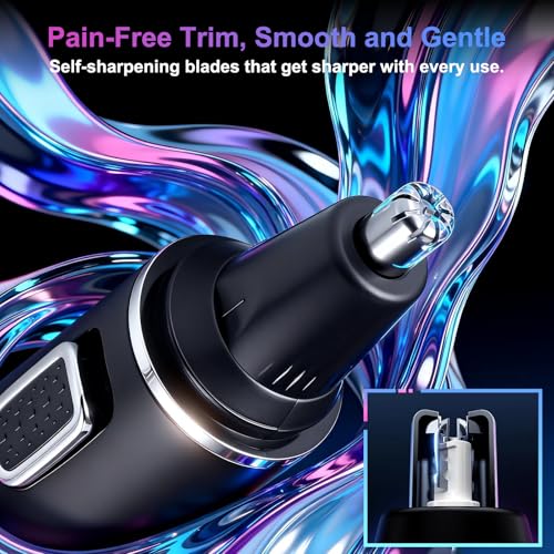 AREYZIN Rechargeable Nose Hair Trimmer for Men - Black 2 in 1