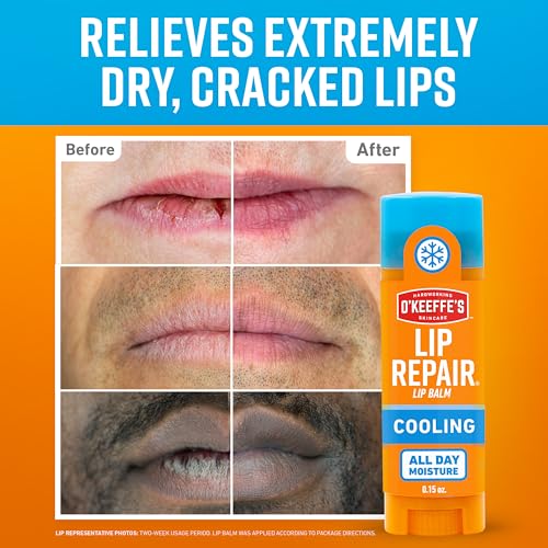 O'Keeffe's Lip Repair Cooling Lip Balm - 4 Pack for Dry Lips