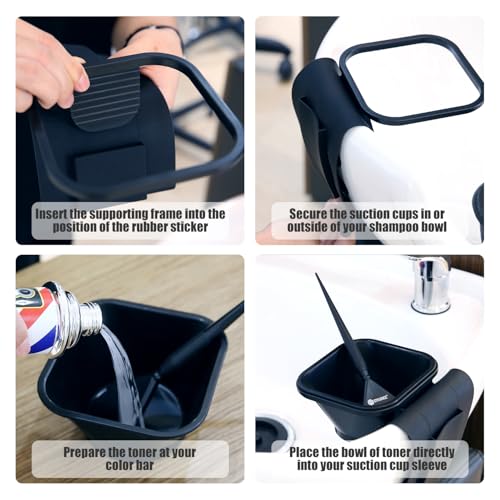 Professional Hair Dye Bowls Set, Square Mixing Bowls for Salon & Home