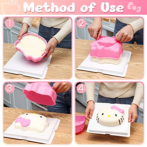6 Inch Cat Silicone Cake Mold - BPA Free Non-Stick Baking Tool