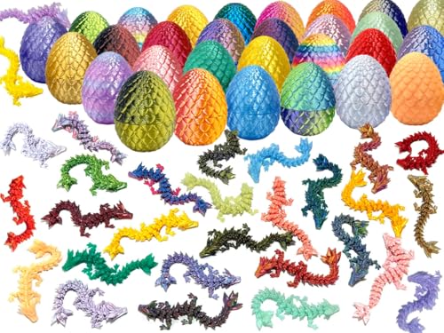 14PCS Articulated Crystal Dragons with Eggs - Fantasy Collection