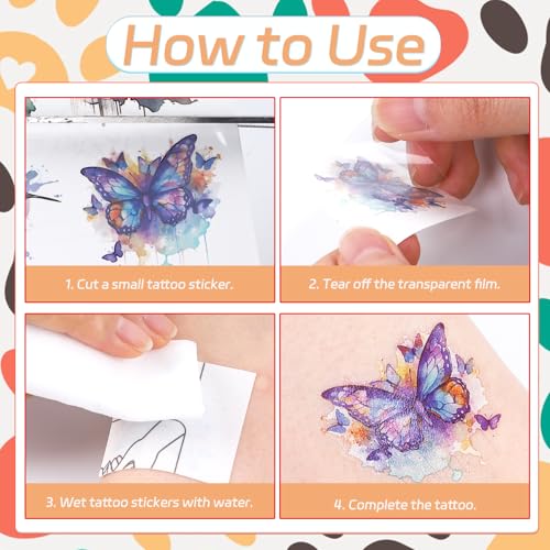 Yoyuspy Daisy Temporary Tattoos - 200+ Floral Stickers for Parties & Gifts - Daisy Variation