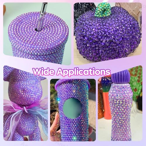 26000PCS Purple Resin Rhinestones Bedazzling Kit for Crafting