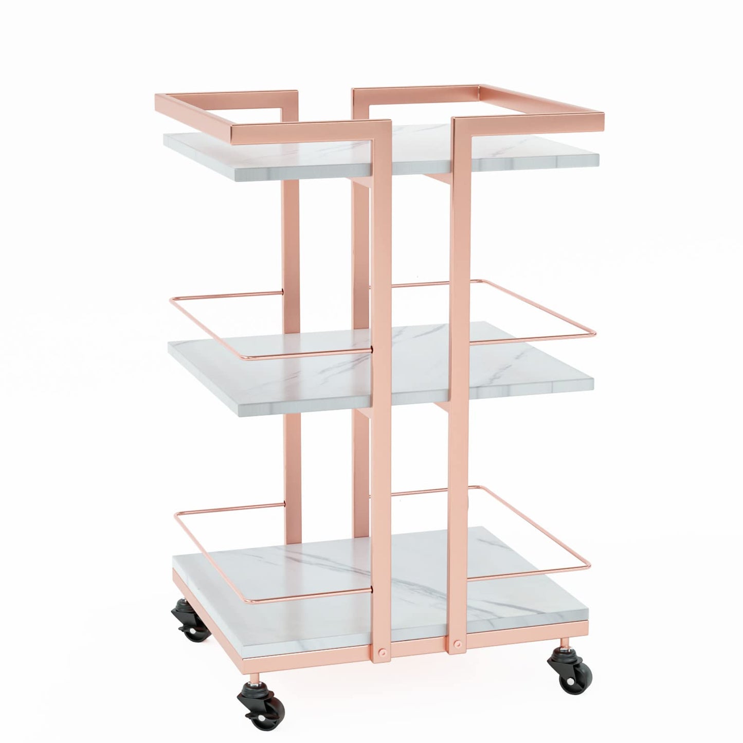 Esthetician Cart with Wheels Utility Salon Rolling Trolley, Mobile Storage Organizer for Beauty Spa Cosmetology Massage, Tattoo Manicure Facial Tool Holder Station
