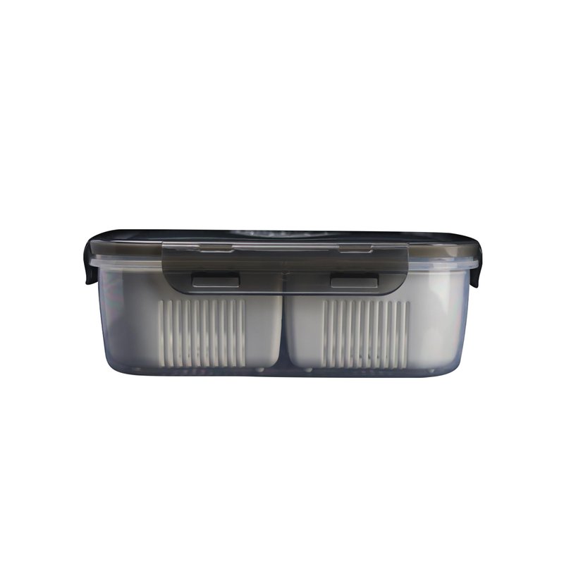 Terporium Dual Compartment Cleaning Bin | Compact, Durable, and Highly Functional with Dual Removable Baskets | The Ultimate No-Spill Cleaning Solution