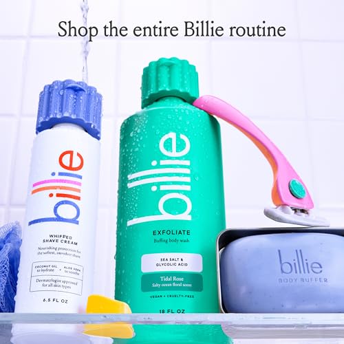 Billie Exfoliating Body Wash with Glycolic Acid - Tidal Rose, 18 Fl Oz