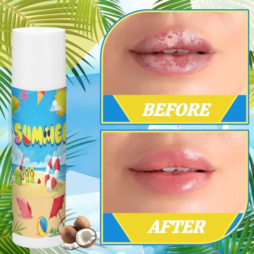 Demissle 12 Pack SPF 30 Lip Balm Summer Party Favor with Cute Beach Designs