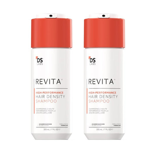 DS Labs For Men & Women Revita Shampoo - Scalp Refreshing Cleanse for Fuller Looking, Volumizing, Lightweight Hydration, Sulfate & Silicone Free, Color Safe, 205 mL, (2 Pack)