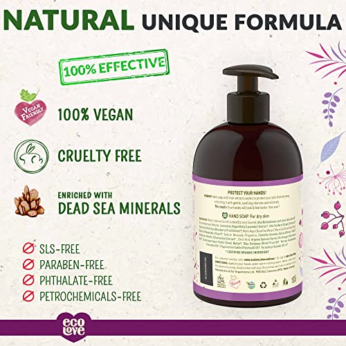ecoLove Vegan Liquid Hand Soap, Blueberry & Lavender, 17.6 oz