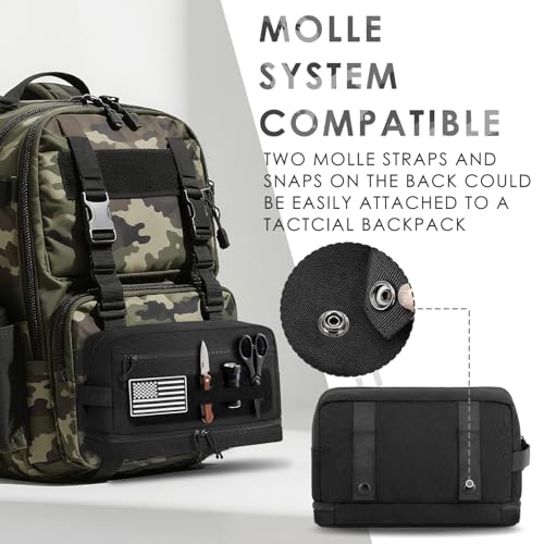 ETRONIK Tactical Toiletry Bag for Men - Large Capacity, Dual-layer