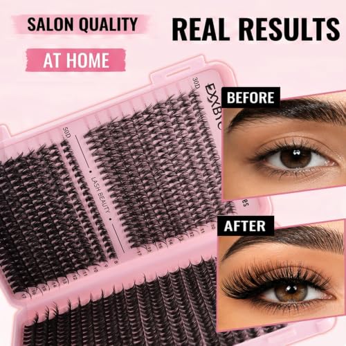 800pcs Wispy Lash Clusters Kit with Bond, Seal & Tools (30D/40D/50D)