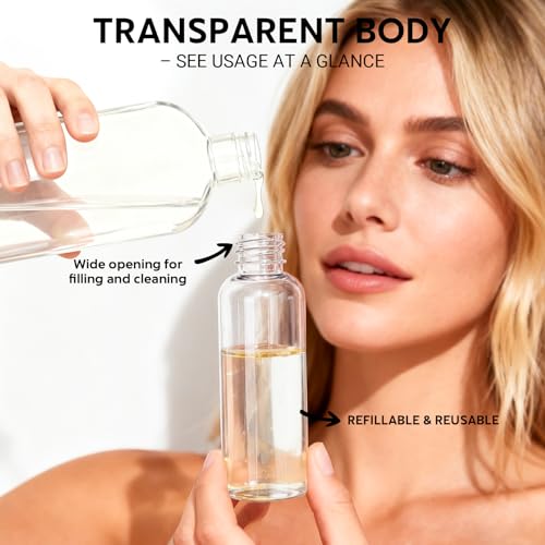 5 Pack TSA-Approved 3.4 oz Travel Bottles - Leak-Proof Containers