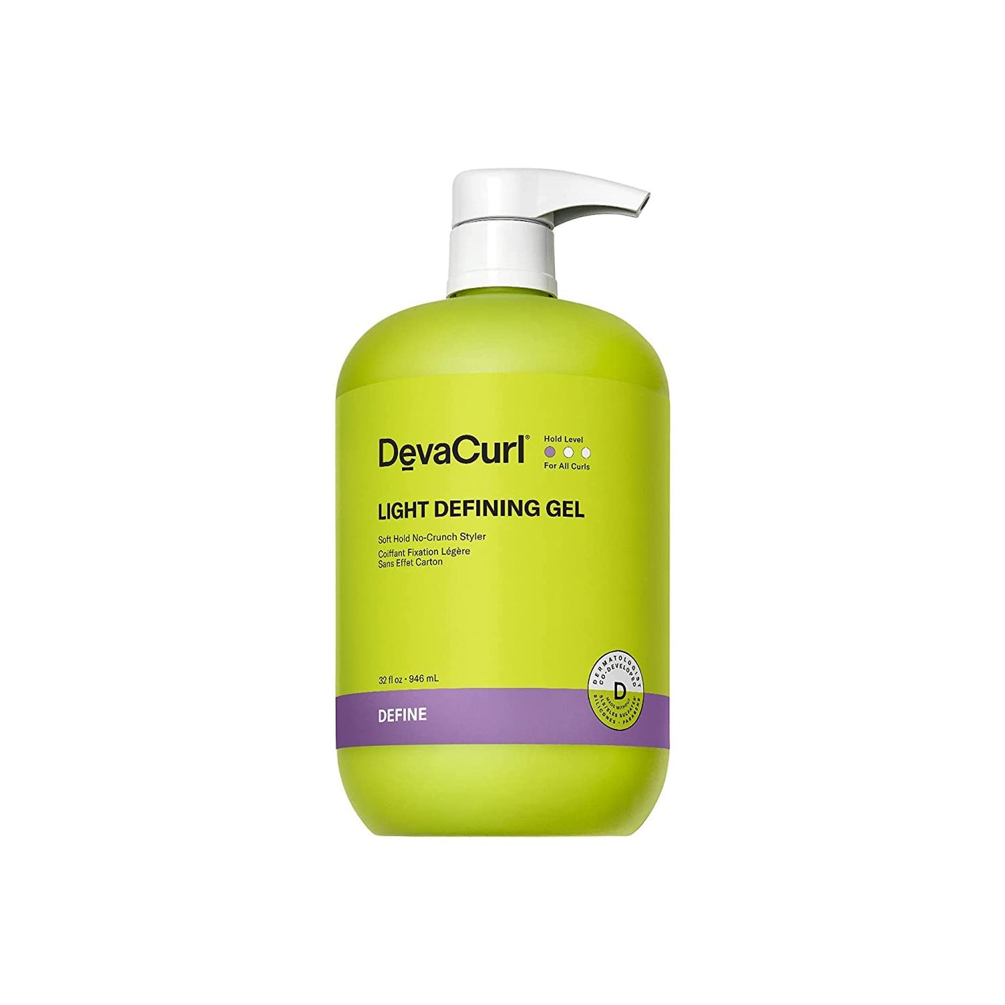 DevaCurl Light Defining Gel - Soft Hold Non-Crunch Styler for All Curl Types | Non-Flaking Formula