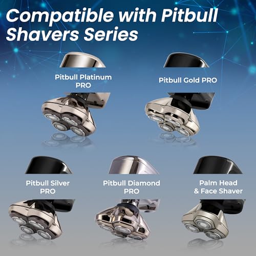 Krytonix Silver P2 2-Pack Pro 4D Shaver Replacement Blades for Skull Shaver