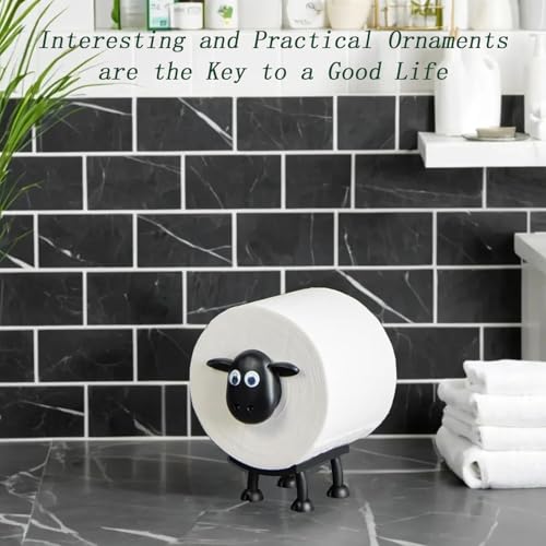 3D Printed Black Sheep Toilet Paper Holder - Fun Bathroom Decor