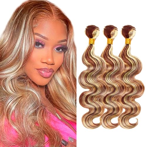 P30/613 Body Wave Human Hair Bundles - 12 Inch Highlight Remy Hair