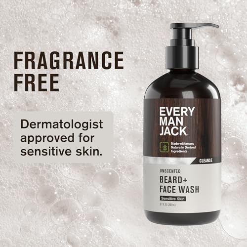 Every Man Jack Beard + Face Wash, Unscented, 6.7 fl.oz (Pack of 2)