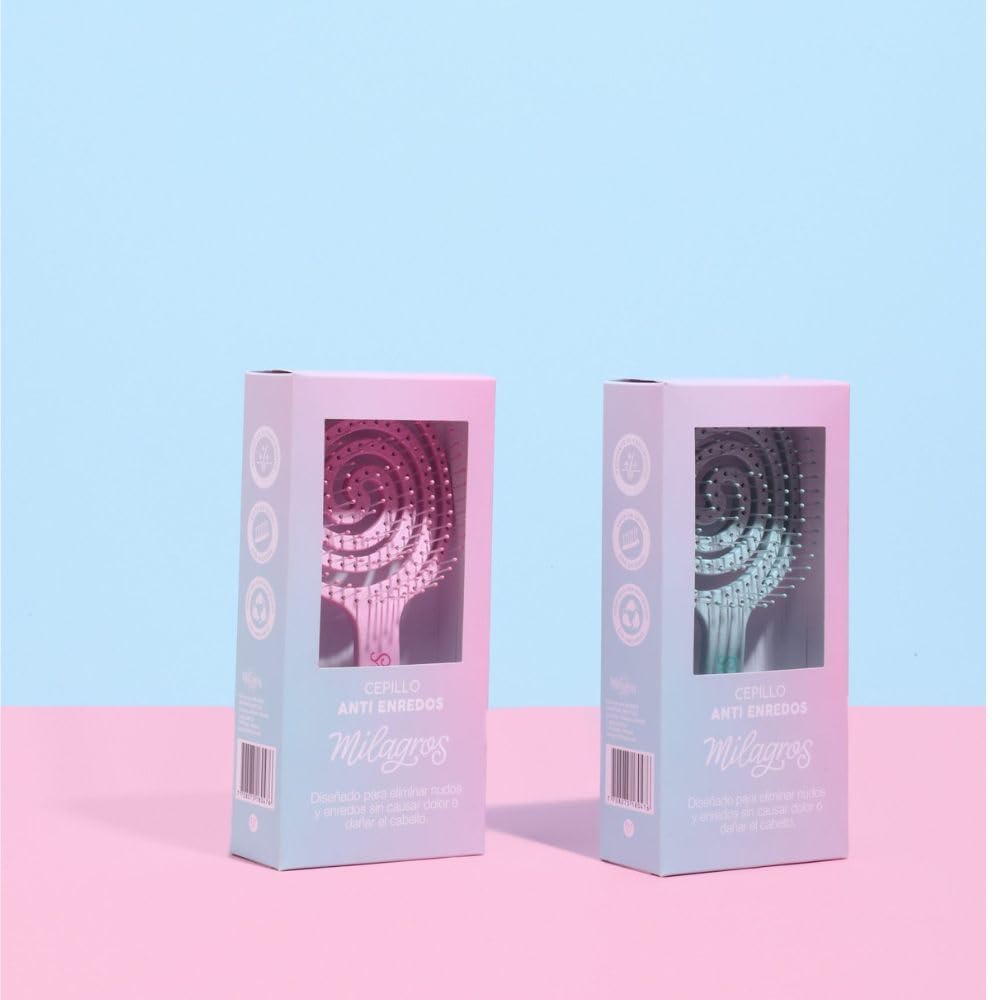Milagro Anti-Frizz Kit (5 Pack) - Shampoo, Biorepolarizador, Termoprotector Anti-Frizz & Anti-Tangle Brush