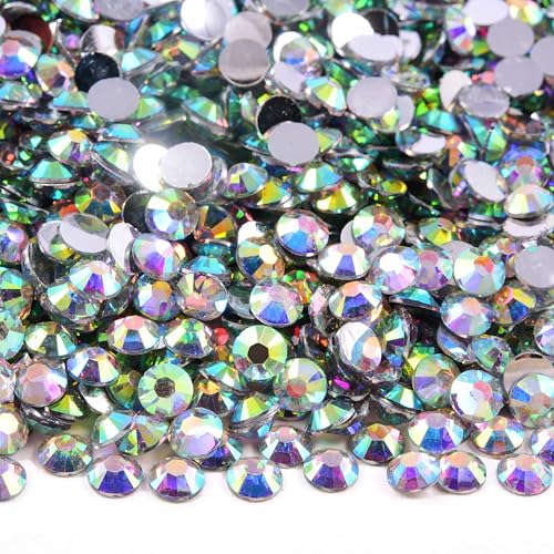 5000pcs 6mm Crystal AB Flatback Resin Rhinestones for DIY Crafts