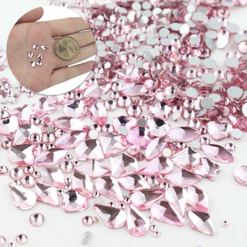 810-Piece Multi-Shaped Nail Rhinestones Set for Nail Art & Crafts
