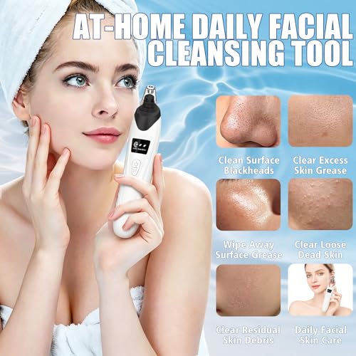 Gackoko Blackhead Remover Pore Vacuum with 3 Suction Levels & Brush Set