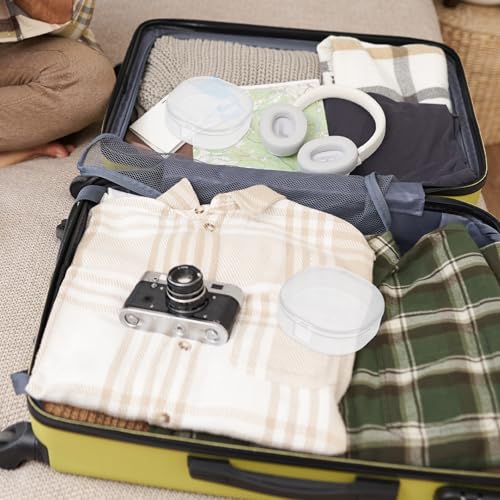 QfwdfcTrenz Portable Plastic Cotton Pad Holder - Travel-Friendly, Sealed Design