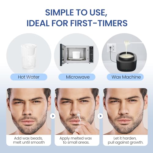 Nose Hard Wax Beads for Men - Gentle Hair Removal for Sensitive Skin, 100g
