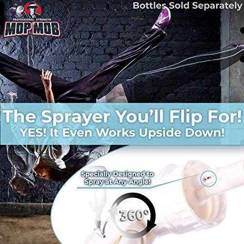 Leak-Free 360 Degree Spray Head - Chemical Resistant Industrial Sprayer | 9 1/4" Dip Tube for Auto Detailing & Cleaning