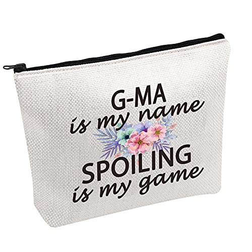 G-ma Is My Name Spoiling Is My Game Makeup Bag - Best Grandma Gift Pouch