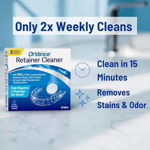 OrVance Retainer Cleaner Tablets - 6 Month Supply for Invisalign & Mouthguards