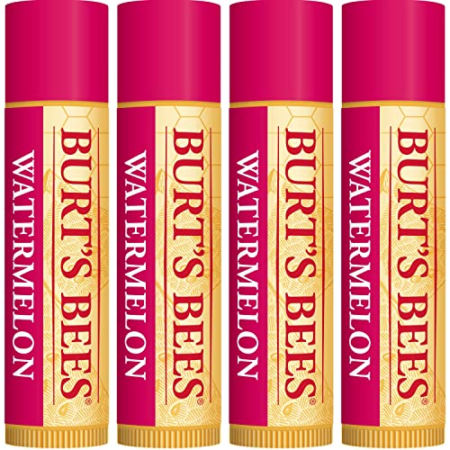 Burt's Bees 100% Natural Moisturizing Lip Balm, Watermelon - 4 Pack