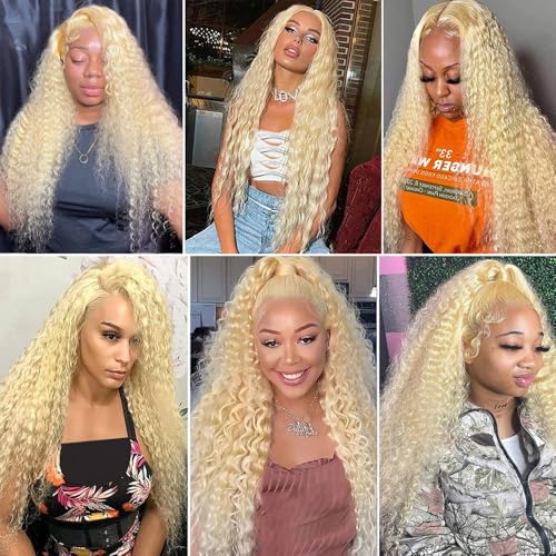 Vinmdonm 613 Blonde Deep Wave Human Hair Bundles - Brazilian Virgin Remy Hair