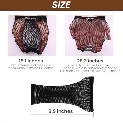 6 Pack Black Mesh Wig Caps for Women, Non-Slip & Breathable Hair Nets