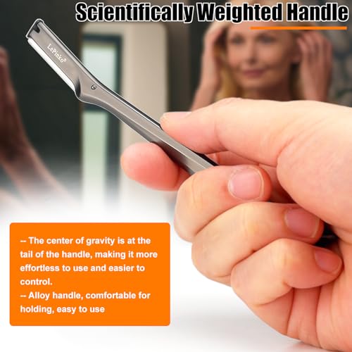 LePinko Metal Facial Razor Set, dermaplane razor for Women and Men