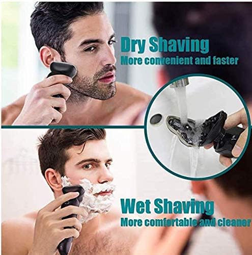 Electric Razor for Men - Waterproof Rechargeable Shaver with Nose Hair & Sideburn Trimmer | Cordless Wet/Dry Use
