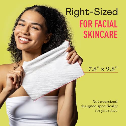 Swisspers Premium 100% Cotton Dry Facial Wipes - Hypoallergenic & Vegan, 40 Count