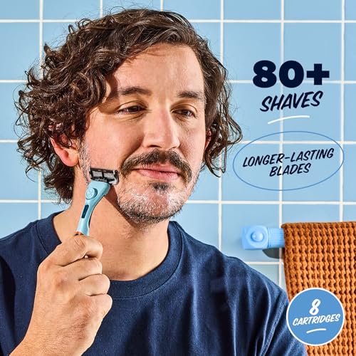 Dollar Shave Club 6-Blade Razor Refills - 8 Pack with Precision Trimmer