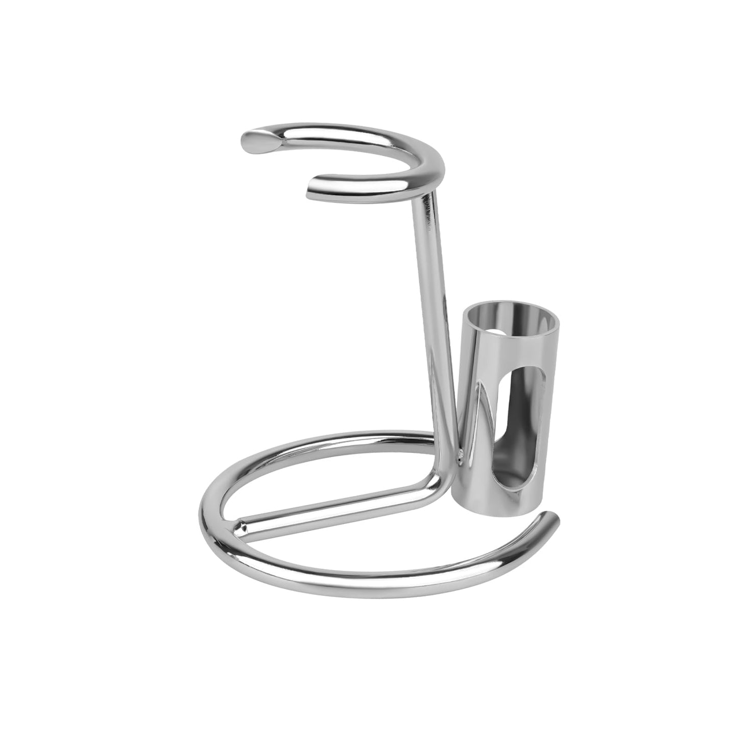 Linkidea Stainless Steel Safety Razor Stand, Men's Grooming Holder for Short Brush, Bathroom Accessories Compatible with Merkur 34HD, 23C, Henson Shaving AL 13, Vikings Blade (Silver)