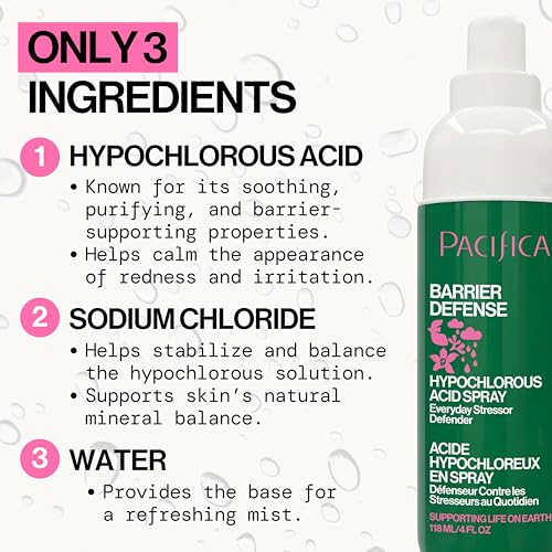 Pacifica Hypochlorous Acid Spray for Redness & Acne Relief