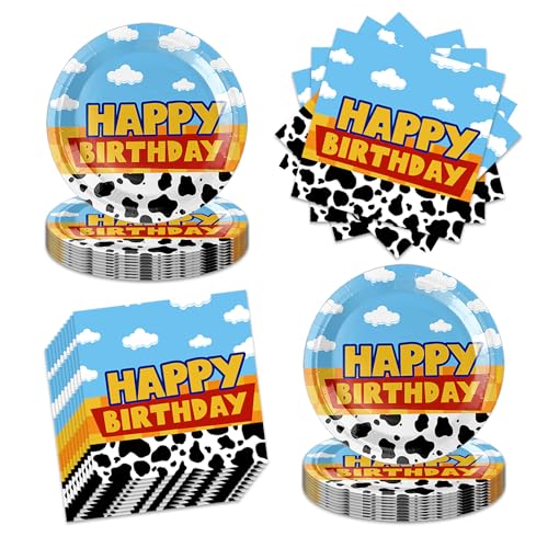 Blue Sky White Clouds Birthday Party Supplies - 40pcs Set