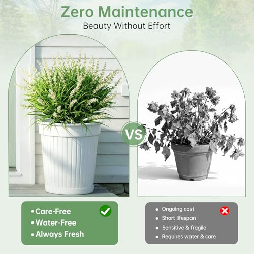 Gipsot 15 Bundles UV Resistant Artificial Lavender Plants - Indoor & Outdoor Decor
