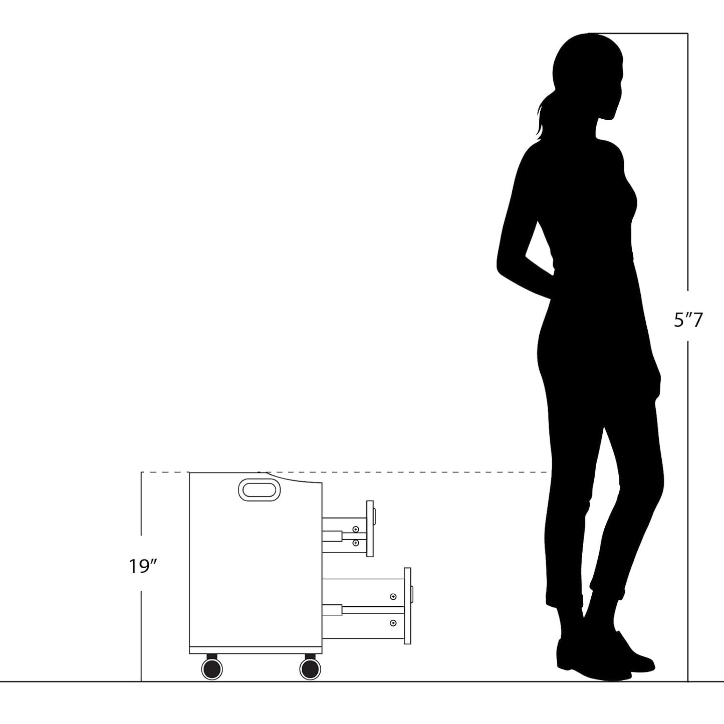 Pedicure Trolley - ALERAII Pedi Cart for Nail Salon | Mobile Nail Station Furniture