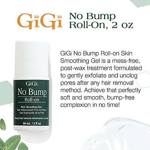 GIGI No Bump Roll-On ? Ingrown Hair Treatment & Razor Bumps Remover for Women, Exfoliating BHA Salicylic Acid Skin Smoothing Gel Roller, Post Wax Care, 2 fl oz
