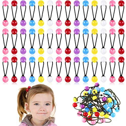 Cindeer 36 Pcs Colorful Ball Hair Ties for Kids - 20mm Ponytail Holders
