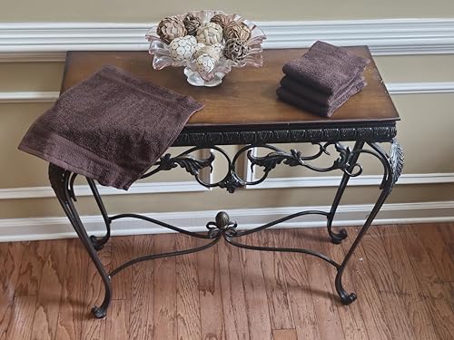 Premium 13x13 Washcloth Set (Pack of 4) The Holy South Dark Brown – 100% Cotton, Absorbent, Ring Spun